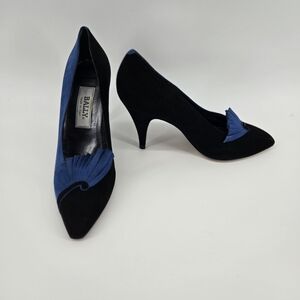 Bally Vintage Women's Black and Blue Heels